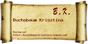 Buchsbaum Krisztina névjegykártya